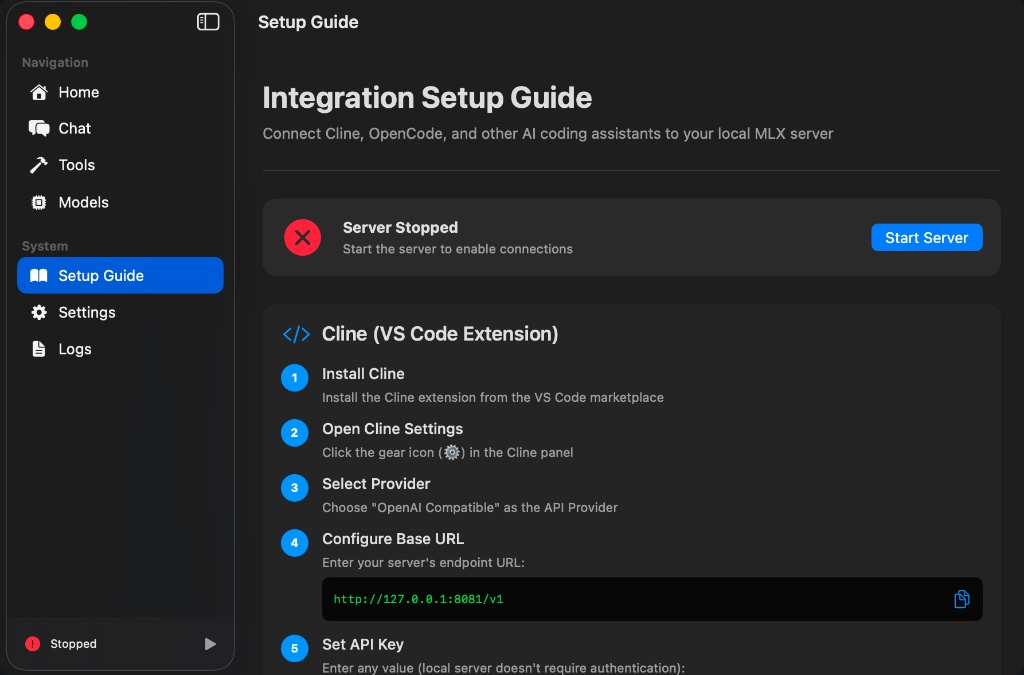 Setup Guide - Integrate with Cline, VS Code, and other AI assistants